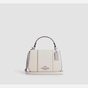 Coach Cream Satchel with Silver Accents